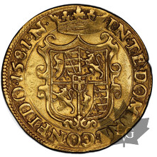 ITALIE-SAVOIE-1581-DOPPIA-Carlo Emanuele I-PCGS XF DETAIL