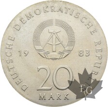 ALLEMAGNE-1983-20 MARKS-MARTIN LUTHER-FDC