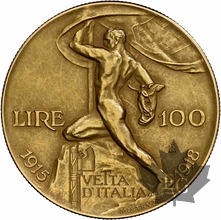 ITALIE-1925-100 LIRE-Vittorio Emanuele III-SUP-FDC