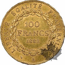 FRANCE-1882-100 FRANCS-Troisième République-NGC AU 58