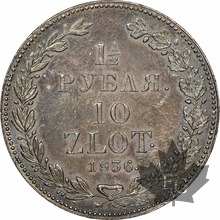 POLOGNE-1836-10 Zlotych-Nicholas I-NGC UNC DETAILS
