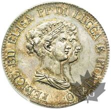 ITALIE-1806-5 FRANCHI LUCCA- PCGS MS 62 Rare