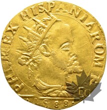ITALIE-1588-DOPPIA-Filippo II 1556-1598-TTB