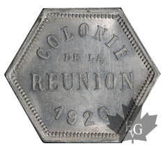 REUNION-1920-10 centimes-PCGS MS63