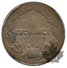 USA-1863-NY Token-Washington Exchange-PCGS MS62 BN