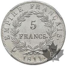 FRANCE-1811A-5 Francs-Premier Empire-NGC MS61