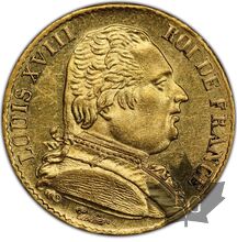 FRANCE-1814 A-20 Francs Louis XVIII-Superbe
