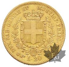 ITALIE-1858-Vittorio Emanuele II-20 lire-TTB Rare