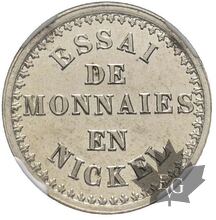 FRANCE-1860-Essai de 10 centimes-NGC MS 62+