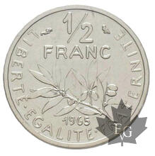 FRANE-1965- Essai de 1/2 Franc Semeuse-PCGS SP66