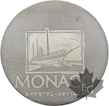 MONACO-1992-MEDAILLE-RANIERI III-Expo Sevilla-PROOF