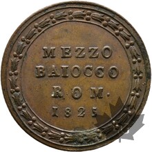 VATICAN-1825-1/2 BAIOCCO-LEONE XII-SUP