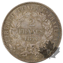 FRANCE-1871 A-2 Francs Cérès-PCGS MS63