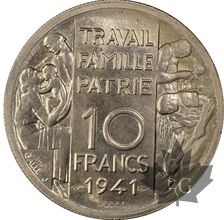 FRANCE-1941-Etat Français-Essai de 10 Francs Pétain-PCGS SP63