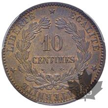 FRANCE-1872-10 Centimes Cérès-PCGS MS63 BN