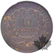 FRANCE-1882 A-10 Centimes Cérès PCGS MS62 BN
