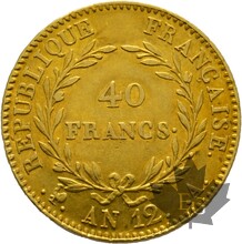 FRANCE-AN 12-40 FRANCS-BONAPARTE Ier CONSUL-TTB-SUP Rare