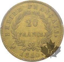FRANCE-1810A-20 FRANCS-NAPOLEON-PCGS AU58
