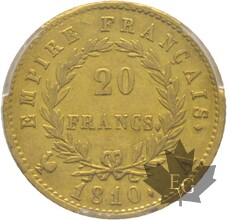 FRANCE-1810-A-20 FRANCS-NAPOLEON I-PCGS AU 58