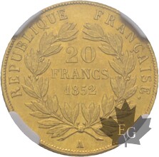 FRANCE-1825-A-20 FRANCS-LOUIS NAPOLEON-AU 58