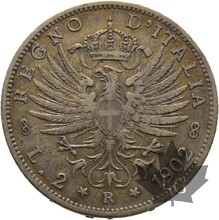 ITALIE-1902-2 LIRE-VITTORIO EMANUELE III-TTB