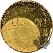 ITALIE-1961-Médaille en or-Alan B. Shepard-NGC MS67