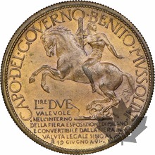 ITALIE-1928-buono da 2 Lire-Vittorio Emanuele III-NGC MS63