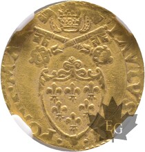 VATICAN -1534-1549-1 SCUDO D&#039;OR-Paolo III-NGC AU 58