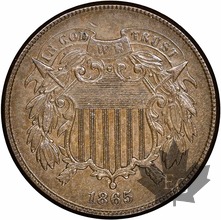 USA-1865-Shield Two Cents-NGC AU 58 BN