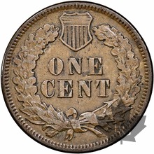 USA-1873-Indian Cent- Open 3-NGC XF 40 BN