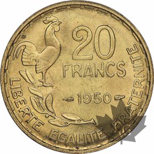 FRANCE-1950-20 Francs Guiraud-NGC MS 67