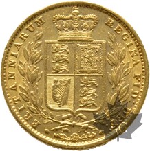 GRANDE BRETAGNE-1857-1 SOUVERAIN-VICTORIA-TTB