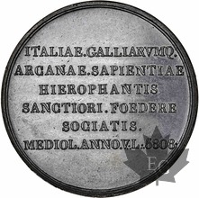 ITALIE-1808-Médaille en Bronze-NGC MS 63 BN 