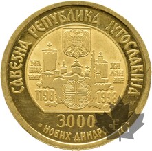 YOUGOSLAVIE-1998-3000 DINARA-SUP 500 ex.