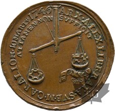 ITALIE-1746-Médaille en Bronze-CARLO EMANUELE III-TTB-SUP