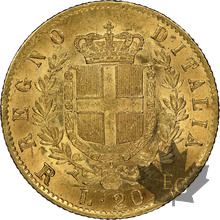 ITALIE-1877-20 LIRE-Vittorio Emanuele II-NGC MS 62