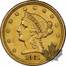 USA-1861-2.5 Dollars-Libery Head-presque FDC