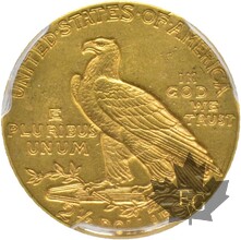 USA-1913-2 1/2 DOLLARS-INDIAN HEAD-PCGS AU 58