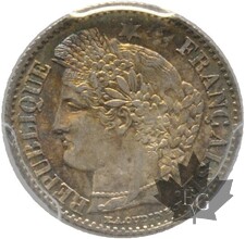 FRANCE-1850-A-20 CENTIMES-PCGS MS 65