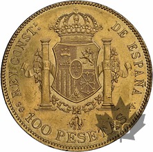 ESPAGNE-1897-100 PESETAS-Alfonso XIII 1886-1931 Superbe