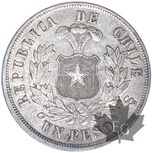 CHILE-1881-1 PESO-TTB