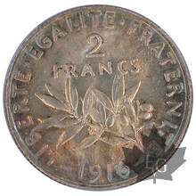 FRANCE-1916-2-FRANCS Semeuse-PCGS MS64- FDC
