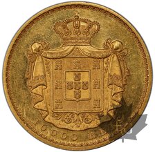 PORTUGAL-1879-10000 REIS-LUIS Ier-PCGS MS61