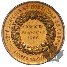 FRANCE-1866-MEDAILLE-NAPOLEON III-Presque Superbe