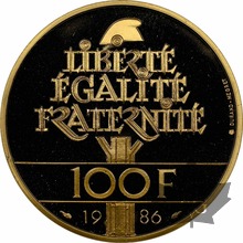 FRANCE-1986-100 FRANCS  Liberté-NGC PF 70 ULTRA CAMEO