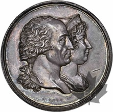 ITALIE-1820-Médaille de Mariage-Vittorio Emanuele I-NGC AU58