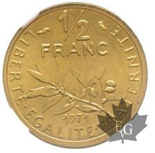 FRANCE-1971-1/2 FRANC PIEFORT-NGC PROOF 65