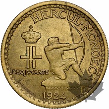 MONACO-1924-50 CENTIMES Louis II-Crédit Foncier-NGC MS 64 FDC