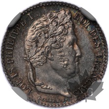 FRANCE-1834W-1/4 FRANCS-LOUIS PHILIPPE-NGC MS63