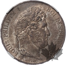 FRANCE-1847A-5 FRANCS-LOUIS PHILIPPE I-NGC MS63